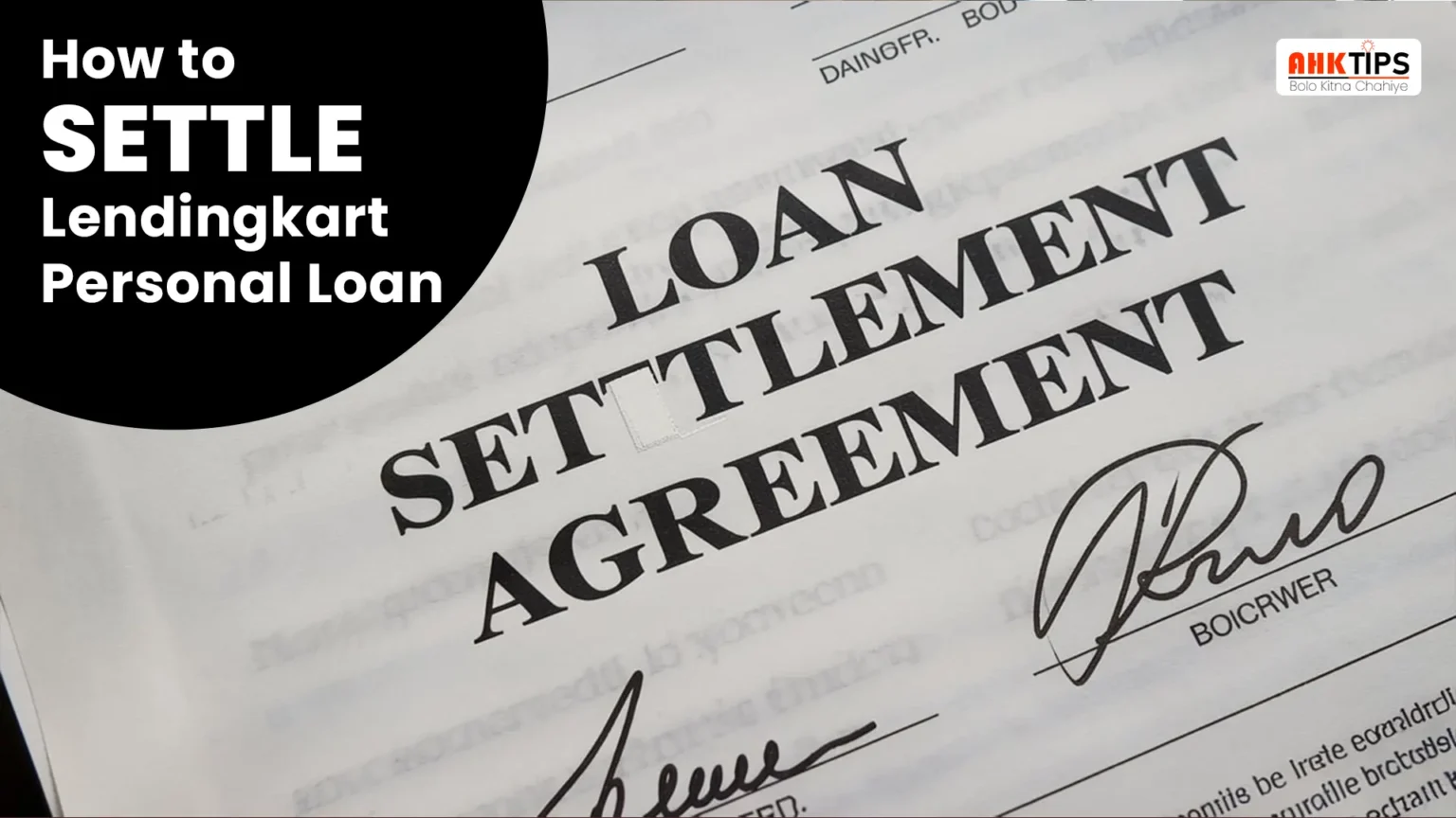 How to settle Saraloan Personal loan?