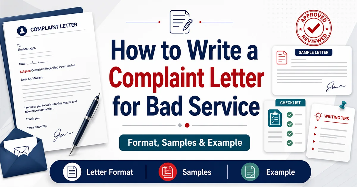 How to Write a Complaint Letter for Bad Service: Format, Samples & Examples