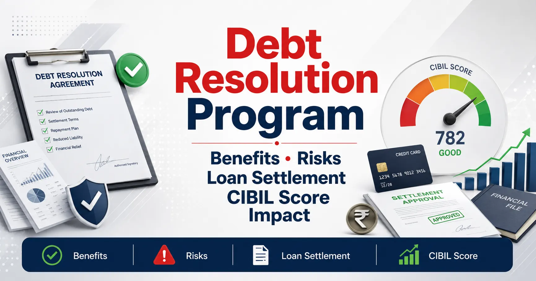 Debt Resolution Program: Benefits, Risks, Process, Loan Settlement & CIBIL Score Impact