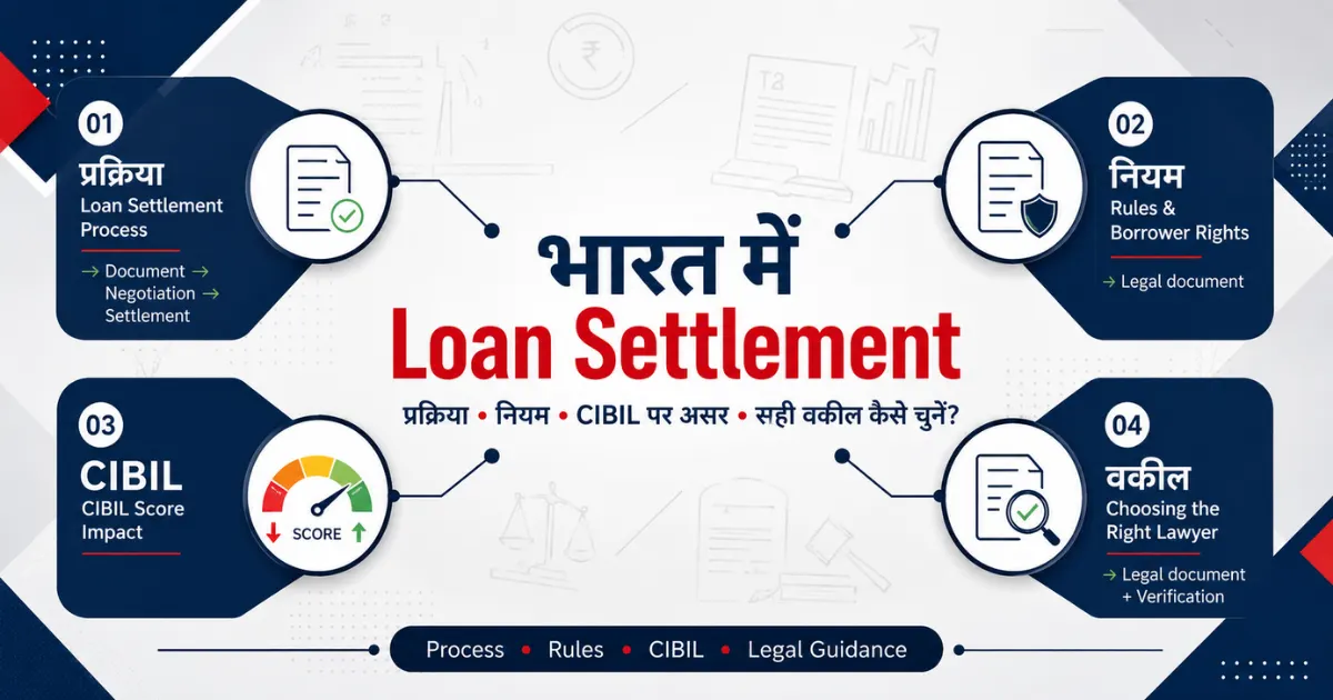 भारत में Loan Settlement: प्रक्रिया, नियम, CIBIL पर असर और सही वकील कैसे चुनें?