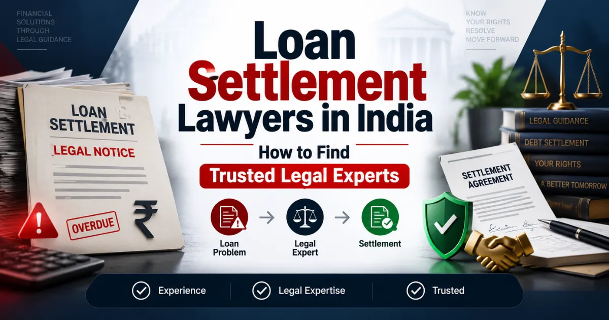 Loan Settlement Lawyers in India – How to Find Trusted Legal Experts